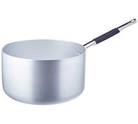 Pentole Agnelli Ligne Aluminium Induction Casserole, Fond à Induction avec 1 Manche Cool Haute 28 cm Argent