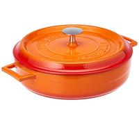Pentole Agnelli Ligne Fonte slowcook Casserole Basse 28 cm Arancione
