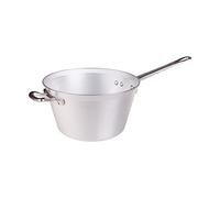 Pentole Agnelli Marmite pour Polenta en Aluminium, avec poignées en Acier Inoxydable, argenté 22 cm Argent
