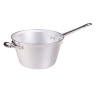 Pentole Agnelli Marmite pour Polenta en Aluminium, avec poignées en Acier Inoxydable, argenté 32 cm Argent