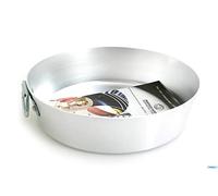 Pentole Agnelli Moule à Tarte cylindrique avec Rebord en Aluminium BLTF, Argenté 32 cm Argent