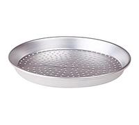 Pentole Agnelli Moule à Tarte Rond en Alliage 3003 percé pour pâtisserie et Pizza, Aluminium 28 x 28 x 3 cm