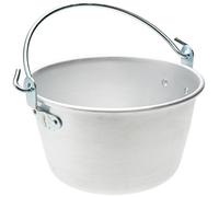 Pentole Agnelli Paiolo con Manico Arco e Orlo in Alluminio BLTF Argento 26 cm