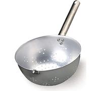 Pentole Agnelli Passoire/scaldapasta Rotule en Aluminium avec Manche Tubulaire et Crochet en Acier Inoxydable, Argent 20 cm Argent