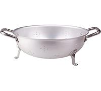 Pentole Agnelli pcmx01520 Passoire à 3 Pieds en Aluminium avec 2 poignées en INOX, 20 cm