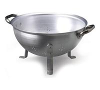 Pentole Agnelli pcmx01530 Passoire à 3 Pieds en Aluminium avec 2 poignées en INOX, 30 cm