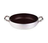 Pentole Agnelli - Platinum - Casserole avec Fond rectifié, en Aluminium, épaisseur 5 mm, avec 2 anses en Acier Inoxydable, Argent 20 cm Argent