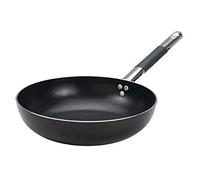 Pentole Agnelli Poêle Alblack à Hauts rebords en Aluminium, épaisseur 3 mm, Fond Induction de 8 mm, Manche Tubulaire en Acier Inoxydable, Noir 36 cm Noir