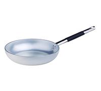 Pentole Agnelli Poêle Haute évasée à Sauter en Aluminium, épaisseur 3 mm, avec Manche en Acier Inoxydable Cool, Argent Classique 24 cm Argent