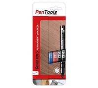 PenTools by Pentel Lot de 4 marqueurs permanents N50S Pointe ogive extra fine (trait de 1,0 mm) pour un marquage précis - Couleurs assorties