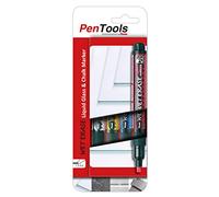 PenTools by Pentel SMW26 Lot de 4 marqueurs pour verre pour marqueurs temporaires effaçables à sec sur surfaces lisses Pointe biseautée (trait de 1,5 à 4,0 mm)