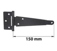 Penture anglaise axe composite L. 150 mm acier noir mat Noir G