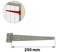 Penture anglaise inox brossé, H.65 x L.290 x P.10 mm Inox G