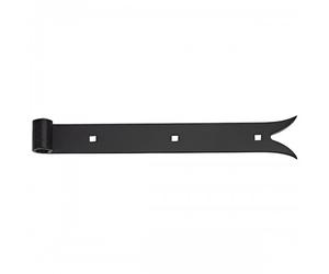 Penture droite à queue de carpe en acier noir - Longueur 800 mm TORBEL