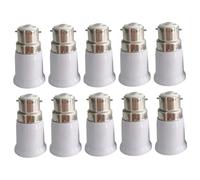 Peosaard Convertisseur de douille d'adaptateur de lumière, convertisseur douille d'adaptateur 'ampoule B22 à E27 10 pièces 2, 4x1, 4 220V 10A 100 ℃ ampoule filetée résistante à la chaleur
