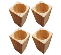 Peosaard Table Les étendurs de legure, 4PCS Wood Lisers, 4 Pouces Stables de Table avec dia..Trou encastré à 2 Rondes, Colonne Montante Meubles multifonctionnels pour Lits, Tables, éouteries li