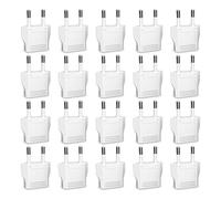 Peowuieu Adaptateur de Prise Blanc 20 Pièces Adaptateur de Prise US Vers Europe, Adaptateur de Prise de Voyage Européen de Type C, Convertisseur de Puissance Europe Prise Ue