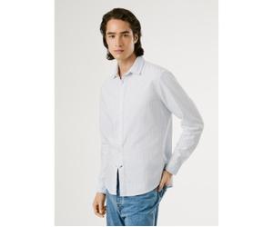 Pepe Jeans pour homme. PM3090814 Chemise bleue de Corky (L), Casuel, Coton, Manche longue