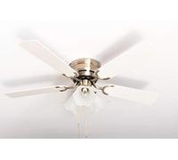 Pepeo 105420190 Ventilateur de Plafond, Métal, 44 W, Blanc/érable, 105 cm
