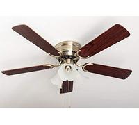 Pepeo 105420192 Ventilateur de Plafond, Métal, 44 W, Bois de Rose/Noyer foncé, 105 cm