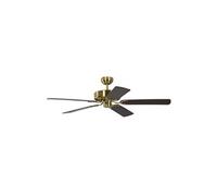 Ventilateur de plafond Potkuri Laiton satiné / Acajou 132 cm avec chainette