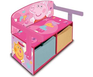 Peppa Pig 19328128 Boîte de rangement 3en1 bois 62x40x37 cm