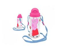 Peppa-Pig Bouteille d'eau pour enfants de 500 ml - Tritan sans BPA, large goulot et légère, anti-fuite pour filles de 3 ans et plus