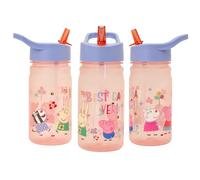 Peppa Pig Nostalgia Bouteille d'eau avec paille rabattable Rose 400 ml
