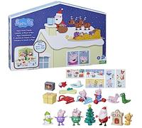 Peppa Pig Peppas Calendrier de l'Avent avec 24 Jouets Surprises et Autocollants, Jouets pour Enfants
