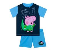 Peppa Pig Pyjama, Pyjama Garçon Manches Courtes, Ensemble Pyjamas George Pig, Pyjamas d'Été pour Garçons, Bleu 2-3 Years
