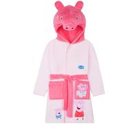 Peppa Pig Robe de Chambre les Tout-Petits et les Filles, Peignoir de bain Polaire à Capuche Ultra Doux, Cadeau Fille (3-4 Ans, Rose)