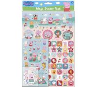 Peppa Pig Summer Mega Lot d'autocollants | Produit sous licence officielle | Trois types d'autocollants (381 cm au total) | Réutilisable sur des surfaces non poreuses | Idéal pour les filles à partir