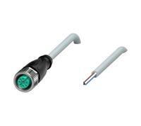 Pepperl+Fuchs Pepperl+Fuchs Boîtier de câble M12 droit 4 pôles 5 m PVC gris Quantité:1