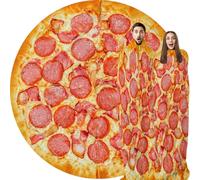 Pepperoni Couverture polaire en flanelle pour adulte, jeté de lit pour canapé, lit, cadeau amusant sur le thème de la nourriture pour adultes et enfants, 200 cm