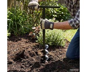 Perceuse à auger avec poignée de 150 mm, spirale de forage, 8 tubes d'extension de 9 m, perceuse manuelle pour sol et terre, idéale pour les plantations et les travaux de forage dans le jardinage