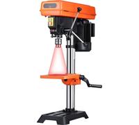 Perceuse à colonne 254 mm - Moteur à induction 550 W - Vitesse de rotation 550-2500 tr/min - Table de travail inclinable de 0 à 45° - Positionnement de précision - Pour le bois et le métal