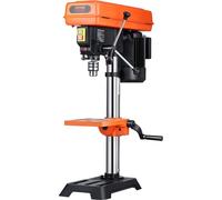 Perceuse à colonne de 254 mm, moteur à induction de 550 W, perceuse d'établi avec vitesse réglable de 550 / 950 / 1500 / 2000 / 2500 tr/min, table de travail inclinable de 0 à 45°, positionnement par