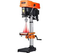 Perceuse à colonne de 304,8 mm, 750 W, vitesse variable de 340 à 2200 tr/min, avec table de travail inclinable de 0 à 45°, éclairage de travail LED, positionnement par rayons X, perceuse de table pour