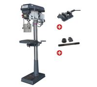Perceuse à colonne jusque ø 25 mm CM3 750W 400V affichage digital + étau de perçage + jeu de boulons Optidrill D26PRO 400V PACK