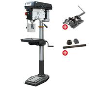 Perceuse à colonne jusque ø 30 mm CM4 1,1 kW 230V 9 vitesses + étau de perçage + jeu de boulons Optidrill DQ32 230V PACK