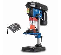 Scheppach Perceuse d'établi DP16VLS | Perceuse à colonne avec étau | 500W | 5 Vitesses pour le bois, le métal et tous plastiques - Variable 600-2600 min-1 | Distance max. 170mm | Laser intégré