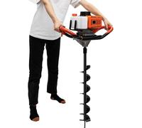 Perceuse à gazon 2 temps de 52cc, 1,9 kW. Perceuse à gazon essence avec forets de 4", 6" et 8". Idéale pour creuser des trous dans le sol ou dans la glace/neige