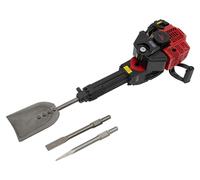 Perceuse à injection de carburant pour forages profonds, 52cc - Modèle 125A - Moteur 1900W - 3 têtes de forage - Réservoir de 1,3L - Rouge/Noir