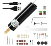 Perceuse à Main USB - 2,5 x 12,5 Cm 1 Mini Outil ABS En Cuivre, 73 Accessoires Bits De Roue Brosse À Disque | Ménage Perçage Coupe Polissage Gravure Artisanat Résine J