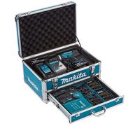 Perceuse à percussion 18V LXT (2x3,0 Ah) avec 96 accessoires - MAKITA DHP453RFX2