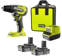 Perceuse à percussion 18V ONE+ sans balais - batteries Lithium+ 2x 2,0 Ah R18PD5-220S RYOBI