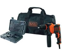 Perceuse à percussion 710 W avec sacoche et accessoires BLACK+DECKER BEH710SA32
