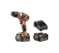 AEG - Perceuse-visseuse à percussion 18V, 60 Nm, 2 batt. Pro lithium 4,0 Ah, chargeur, mandrin amovible 13 mm, en coffret