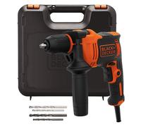 Perceuse à percussion Black&Decker BEH710K-QS 710W + 4 forets + coffret