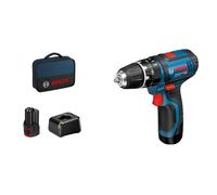 Perceuse à percussion Bosch Professional GSB 12V-15 + 2 batteries 2,0Ah + Chargeur AL 12V-20 - 06019B690H